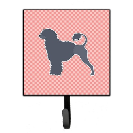 Jensendistributionservices Portuguese Water Dog Checkerboard Pink Leash or Key Holder MI1715026